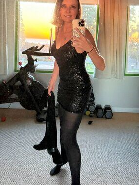 Love Reign Black Sequin Mini Dress